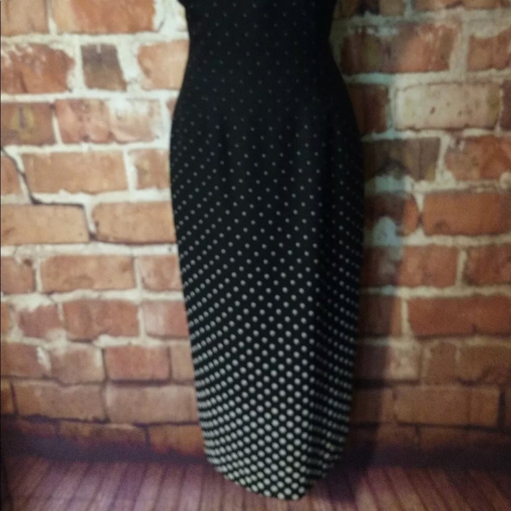 Maggy London black and white polka dot dress. - Picture 8 of 8